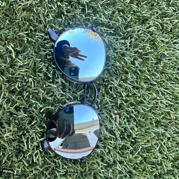 Mirrored Rayban Rounds - Picture 3 of 6